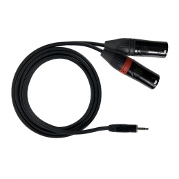 ZZIPP CAVO AUDIO Y MINI JACK 3.5 STEREO - 2x XLR3P MV BLK - 1m