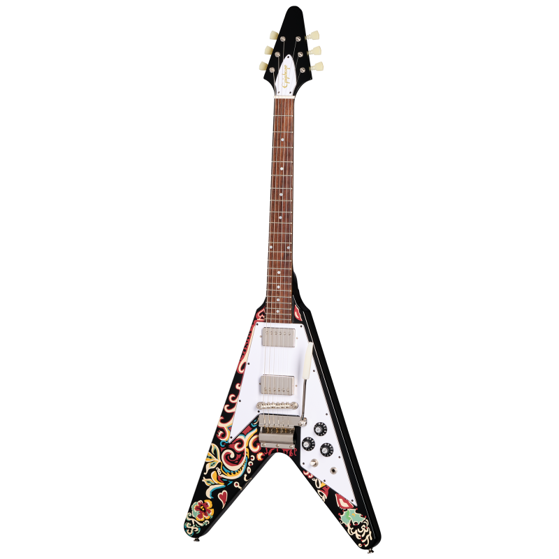 EPIPHONE JIMI HENDRIX "LOVE DROPS" FLYING V EBONY