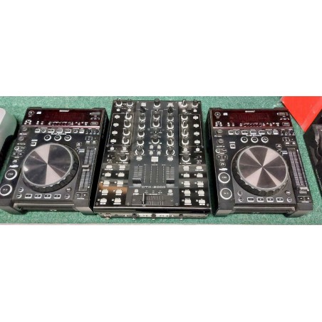 OMNITRONIC CONSOLLE DJ SET MIXER + 2 LETTORI CD -USATO-