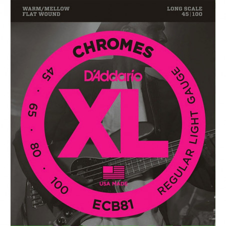 D'ADDARIO ECB81 CHROMES BASS STRINGS 45-100