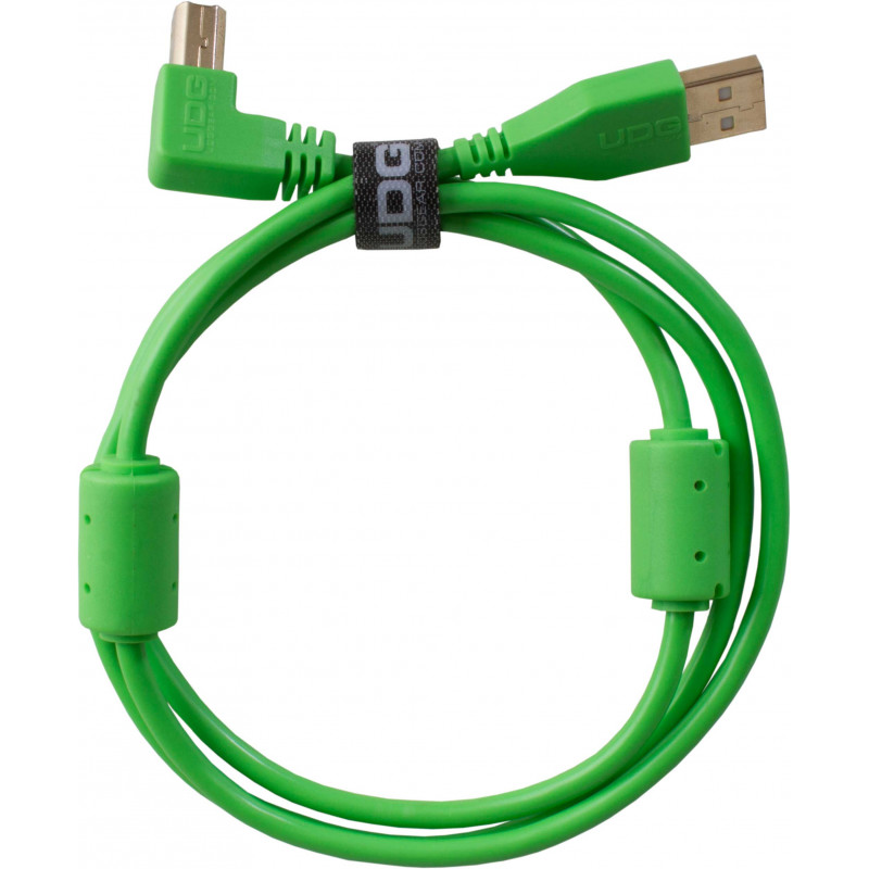 U95005GR - ULTIMATE AUDIO CABLE USB 2.0 A-B GREEN ANGLED 2M